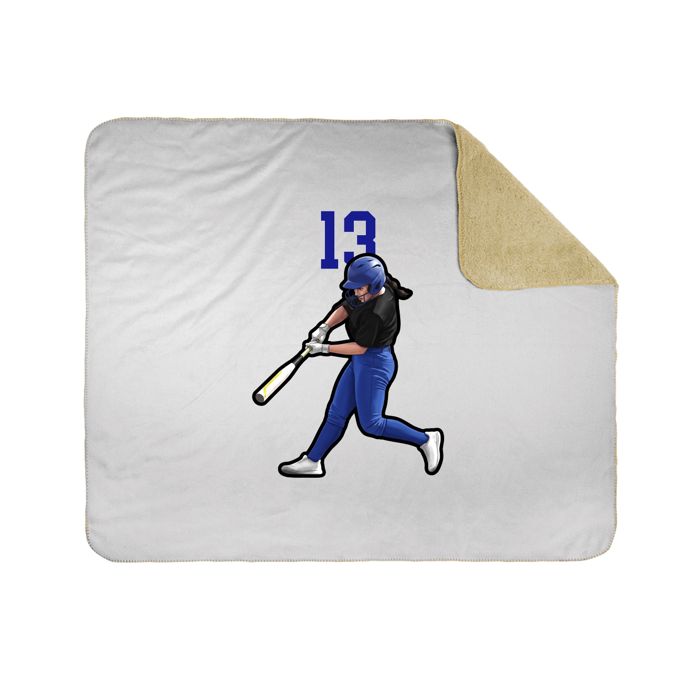 Throw Blanket — Number Top in White