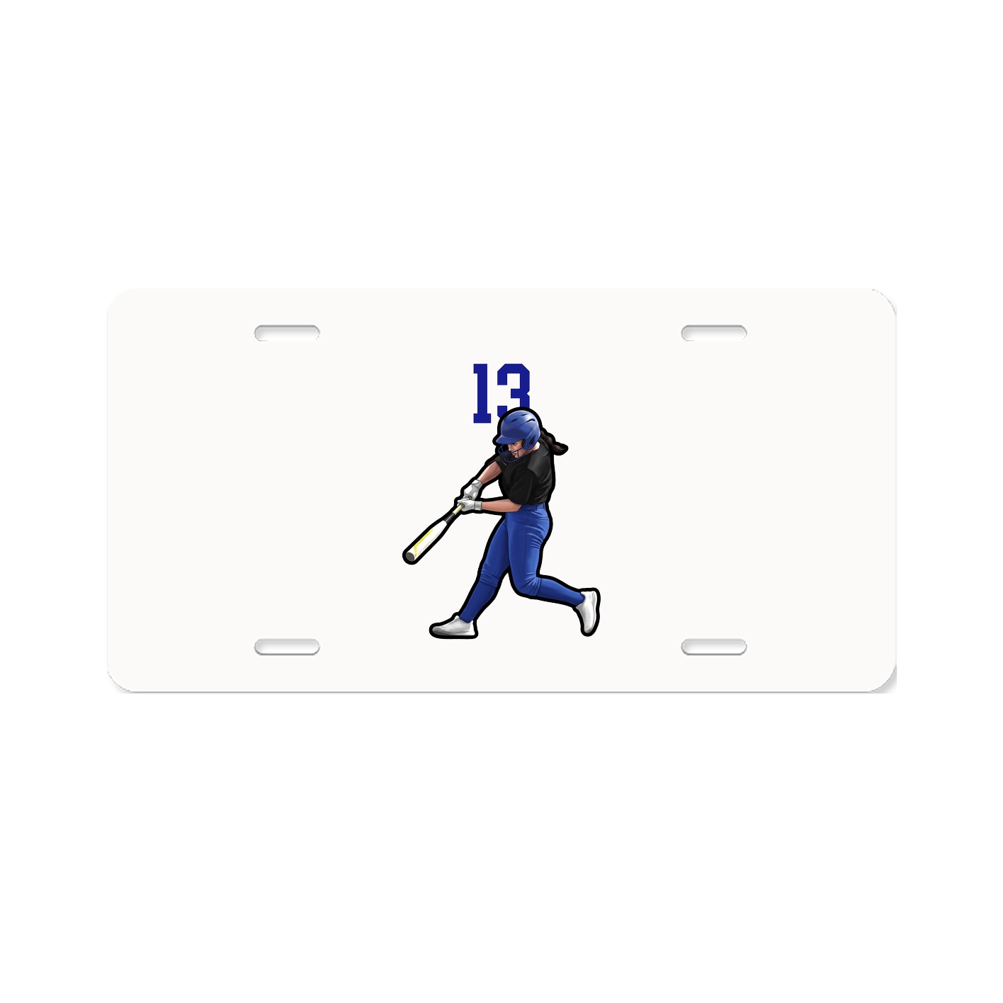 License Plate — Number Top in Classic
