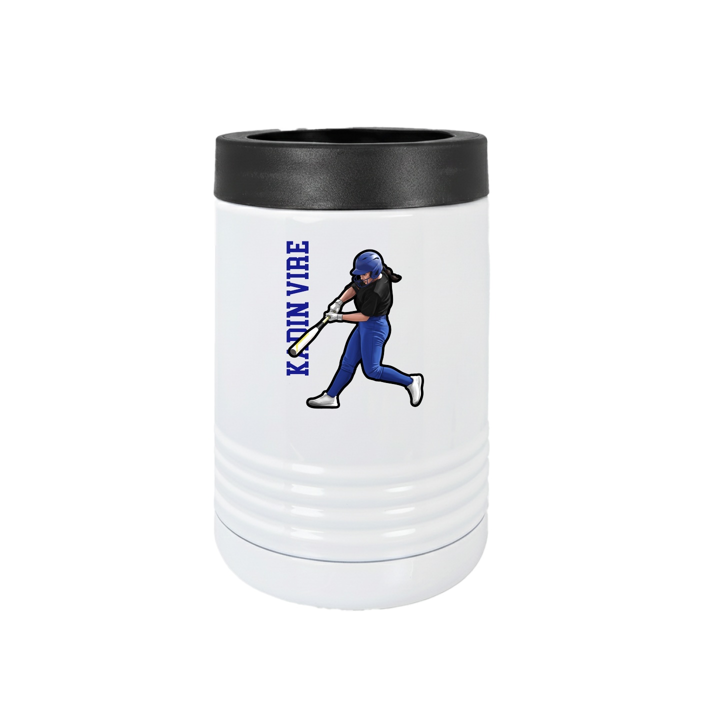 Beverage Holder — Name Vertical in White
