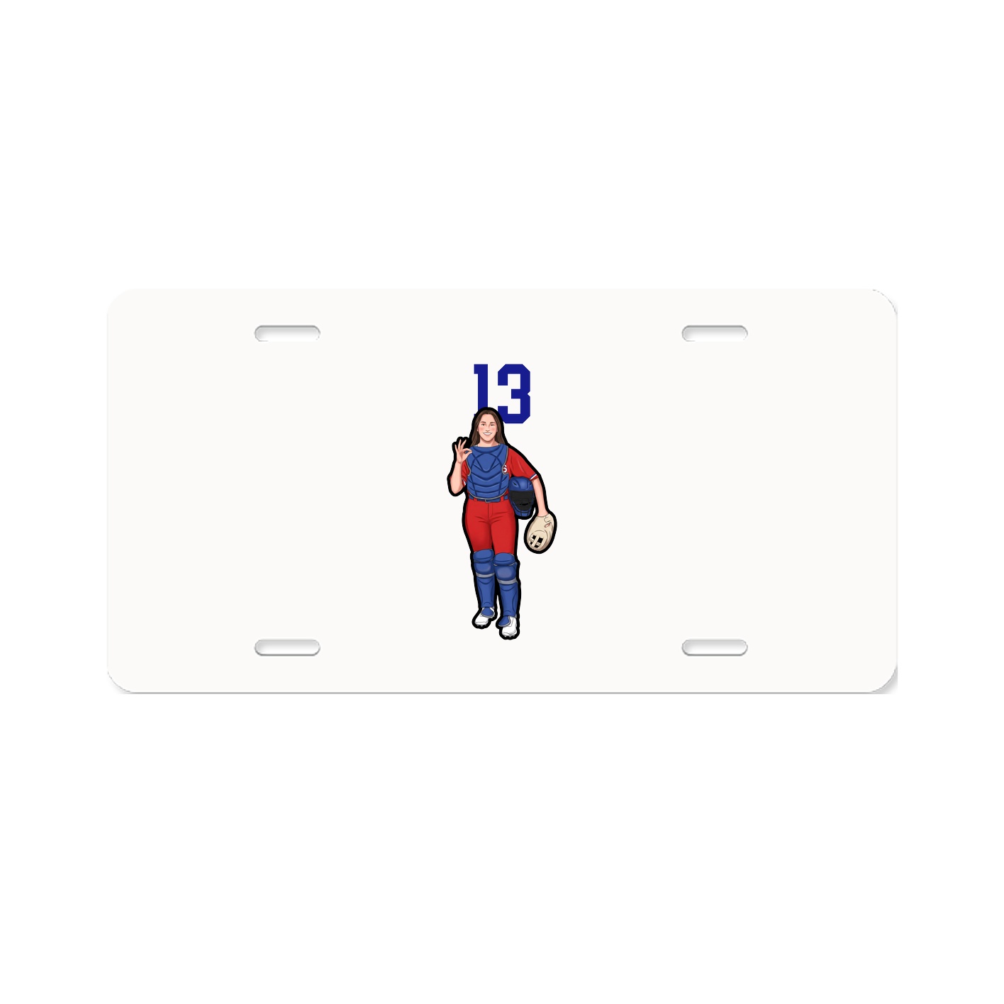 License Plate — Number Top in Classic