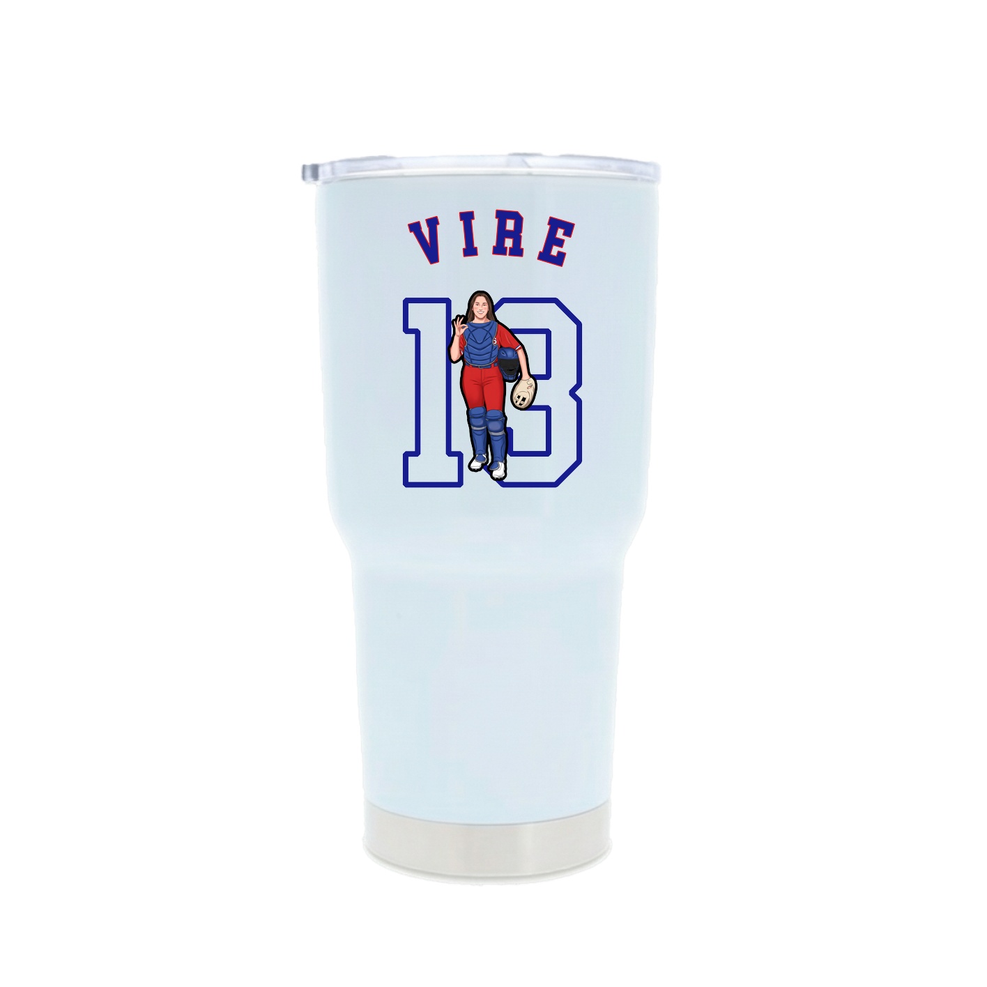 30oz Stainless Steel Tumbler — Shirsey Arch in White