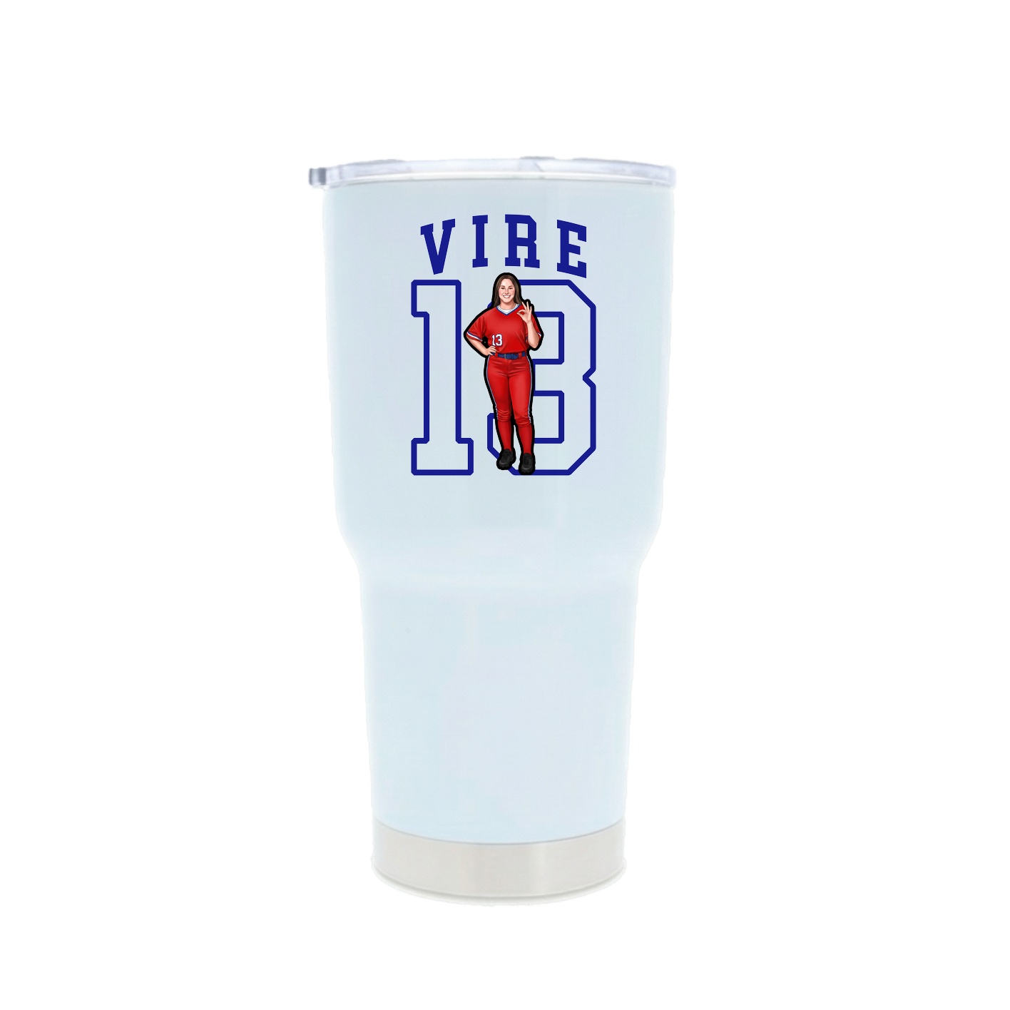 30oz Stainless Steel Tumbler — Shirsey in White