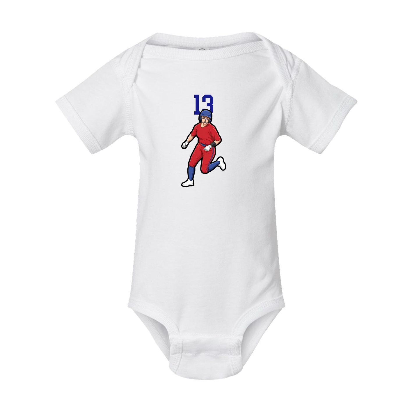 Baby Onesie — Number Top in White