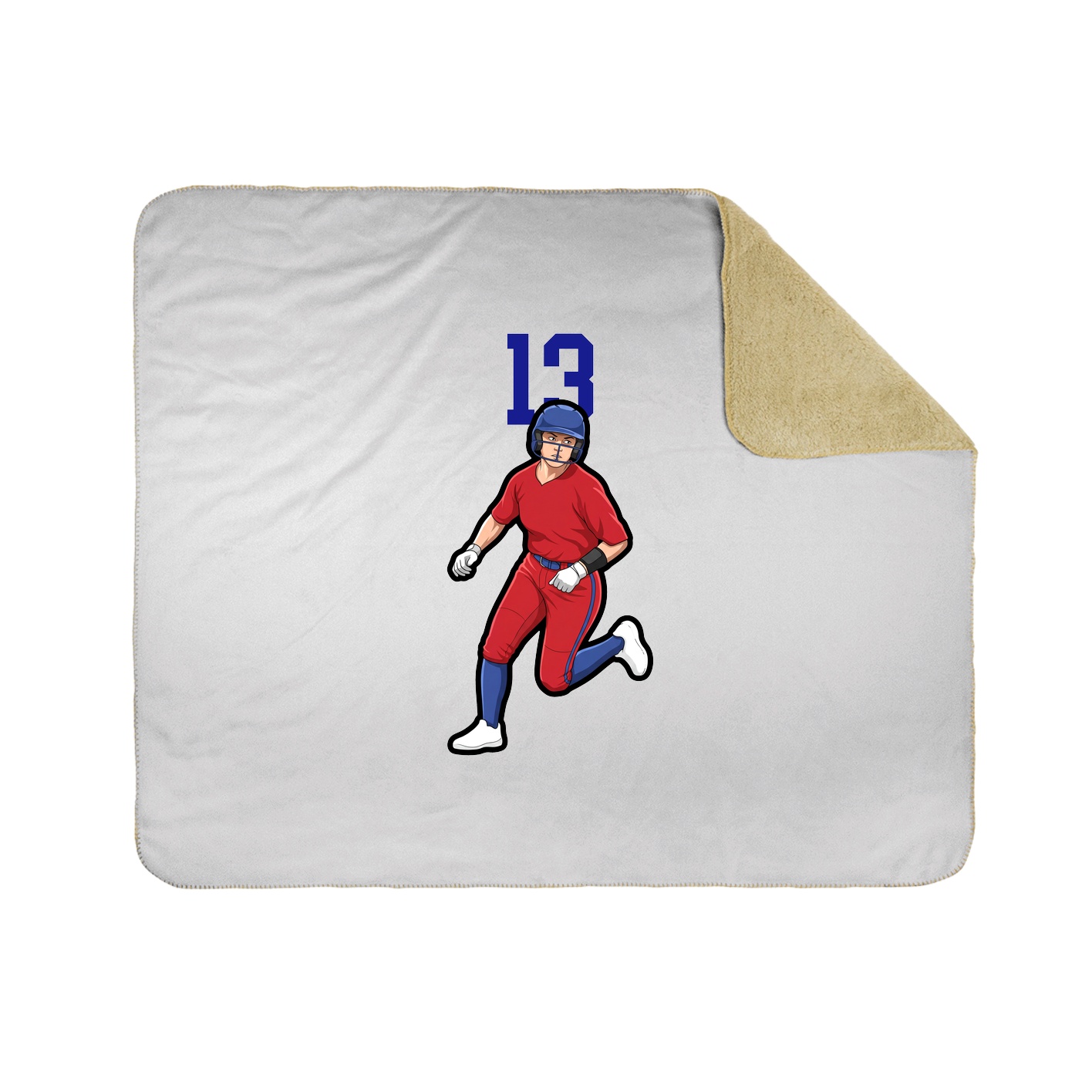 Throw Blanket — Number Top in White