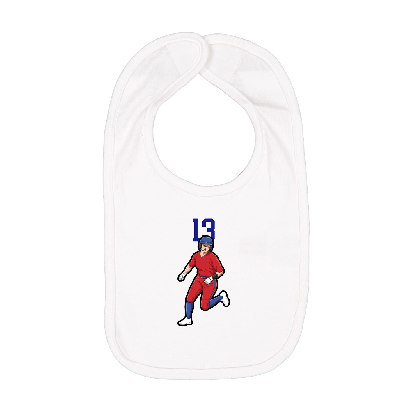 Infant Bib — Number Top in White