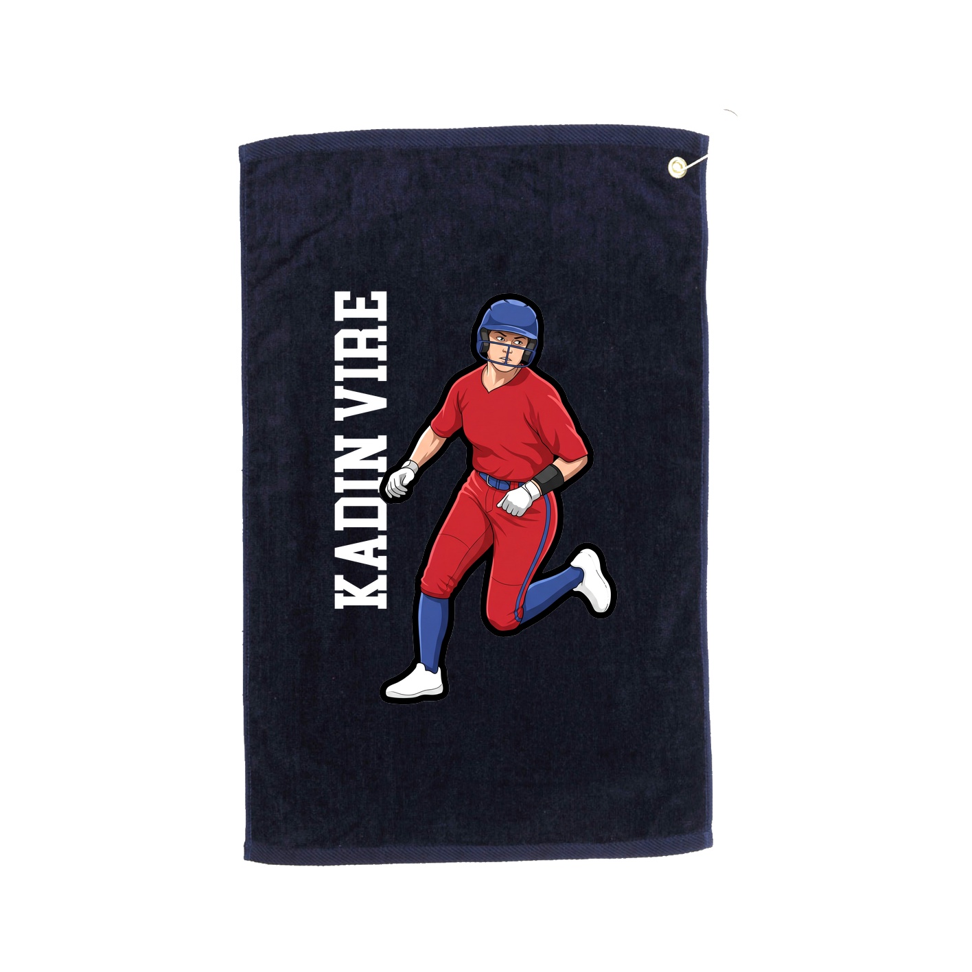 Golf Towel — Name Vertical in Navy