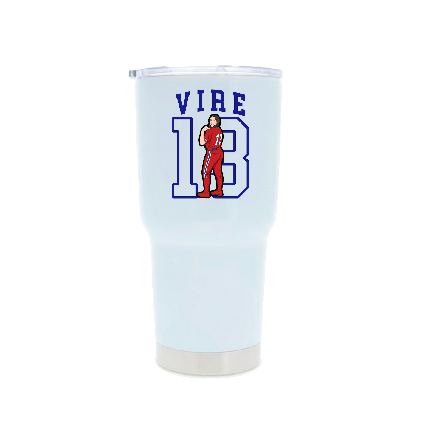 30oz Stainless Steel Tumbler — Shirsey in White