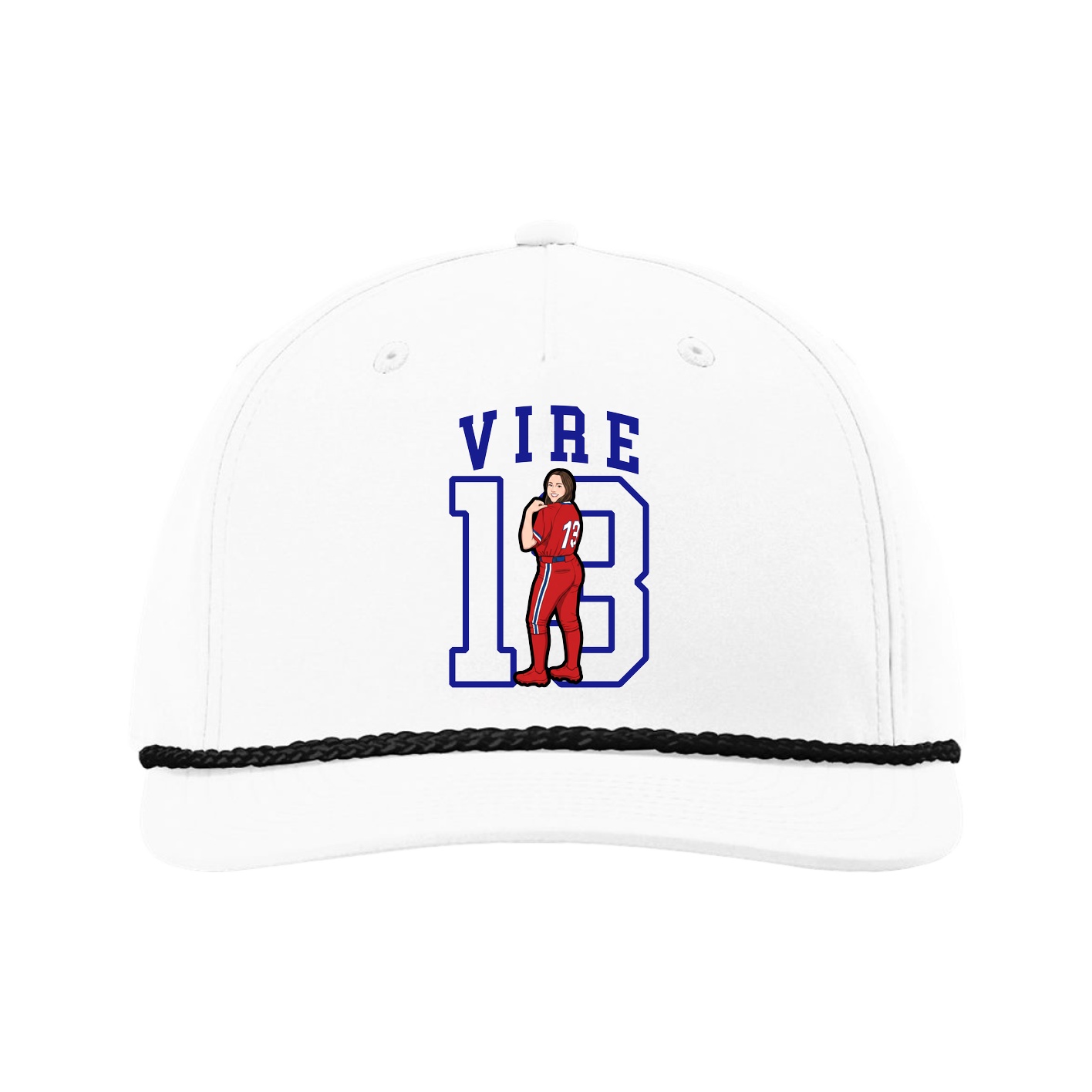 Five-Panel Classic Rope Cap — Shirsey in White