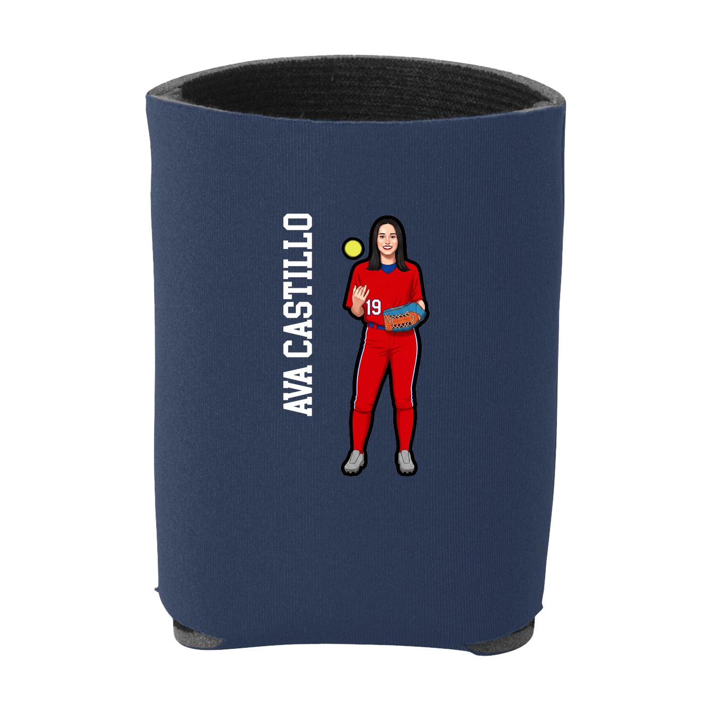 Can Holder — Name Vertical in Navy