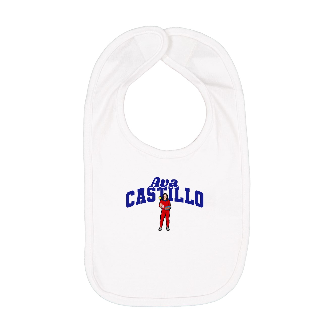 Infant Bib — Signature Arch in White