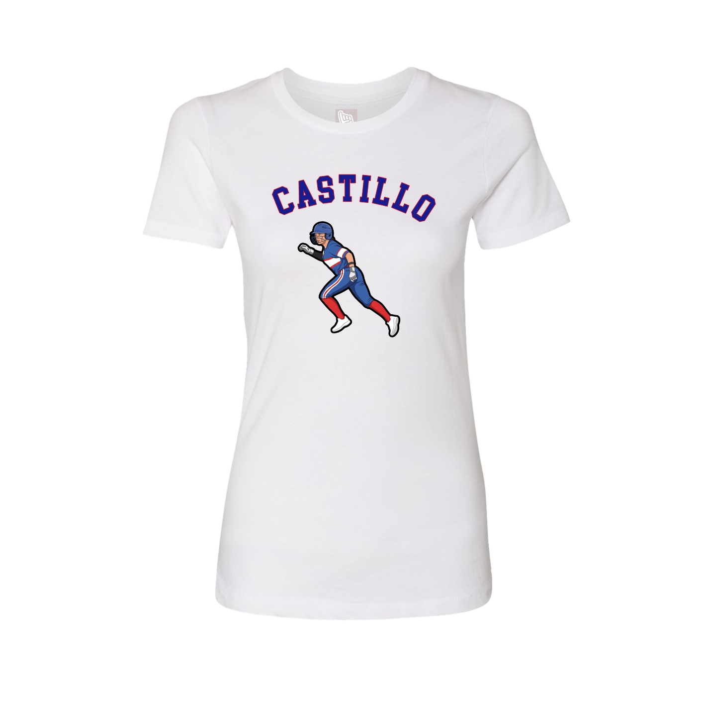 Fitted Women's Tee — Shirsey Arch in White