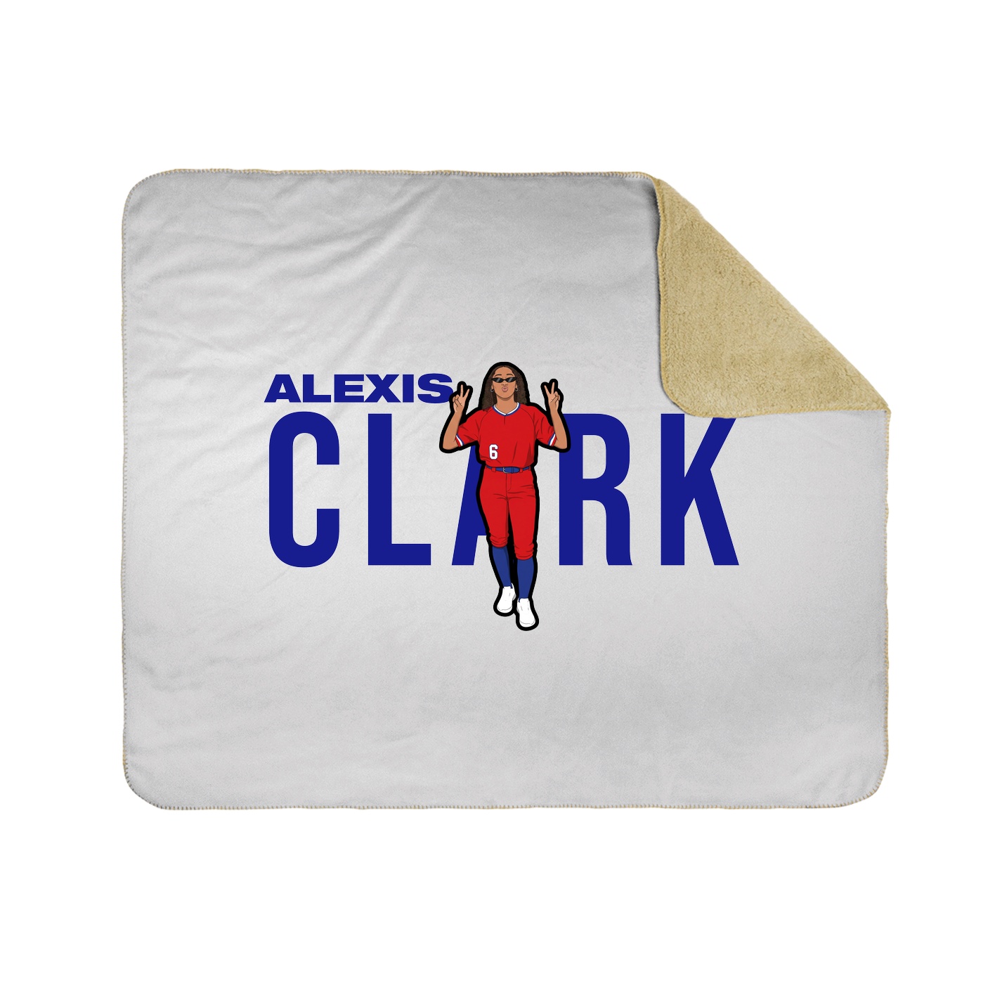 Throw Blanket — Player Name in White