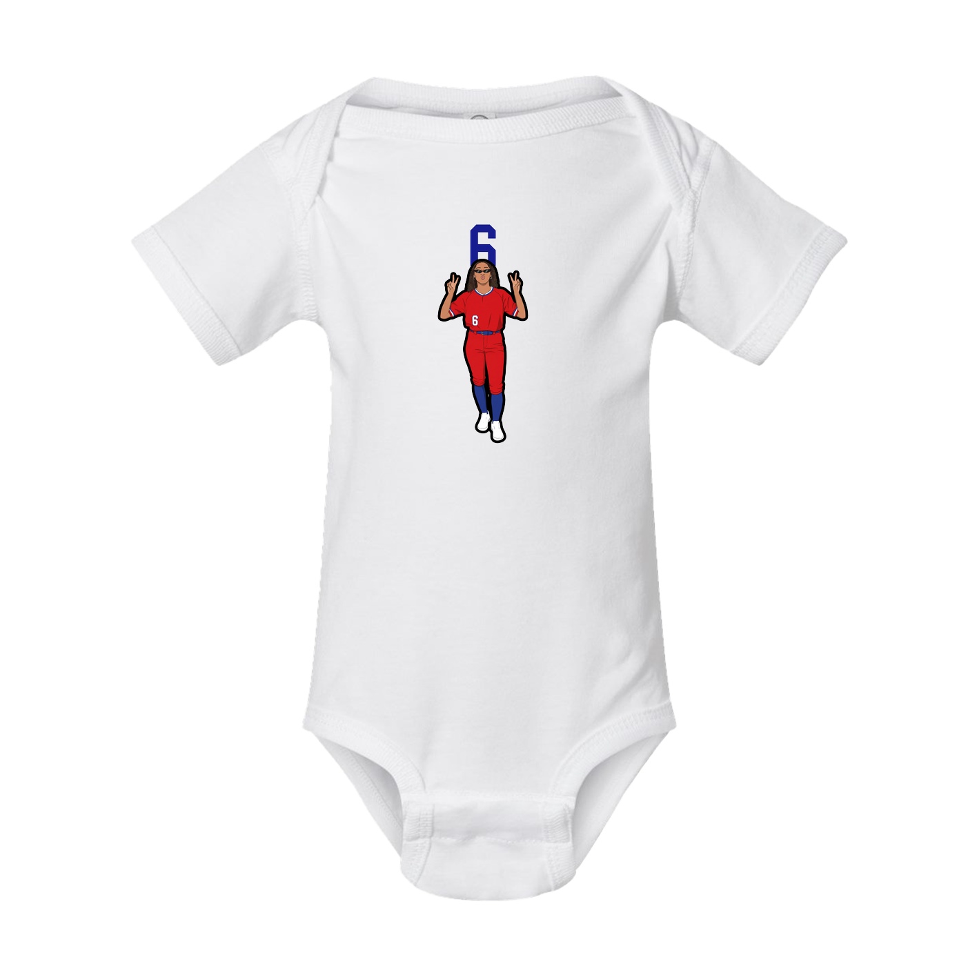 Baby Onesie — Number Top in White