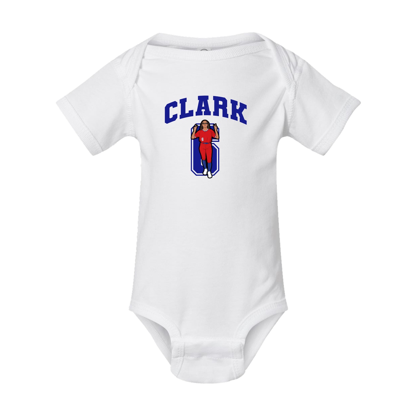 Baby Onesie — Number in White