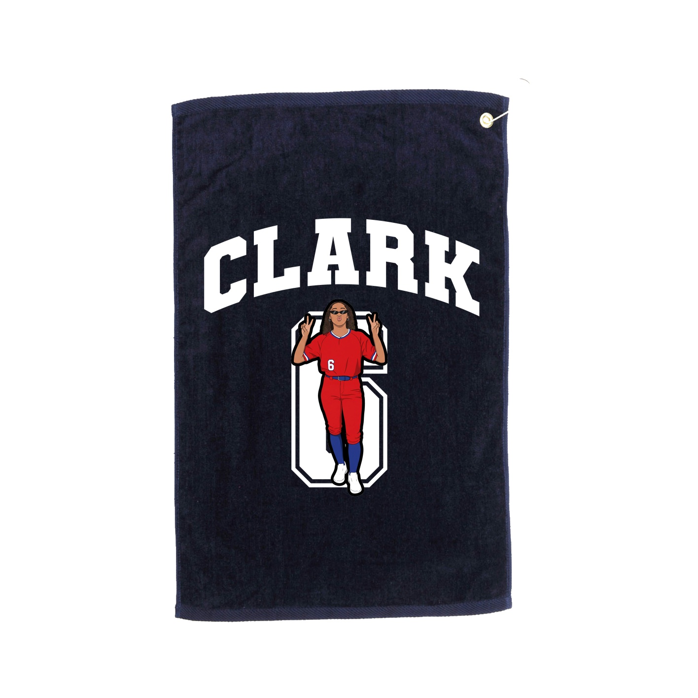 Golf Towel — Number in Navy