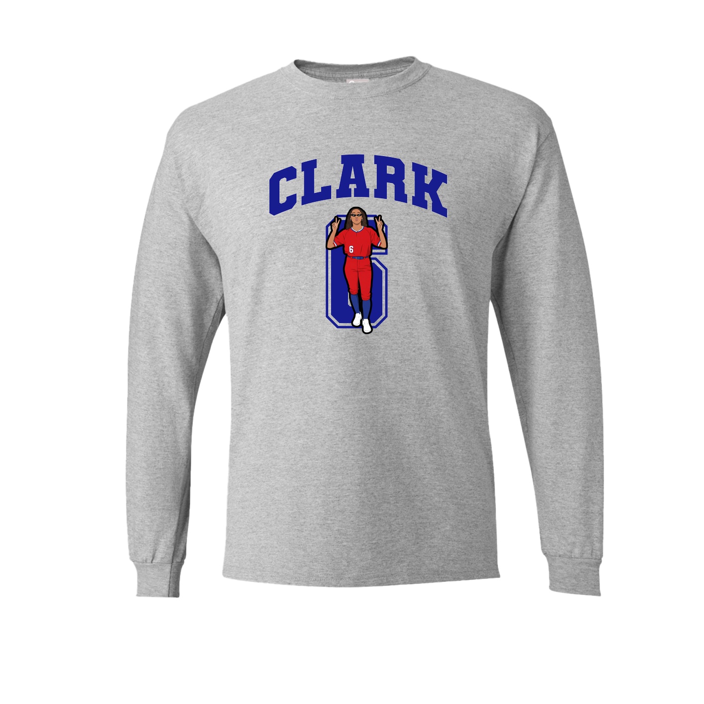 Long Sleeve Tee — Number in Grey