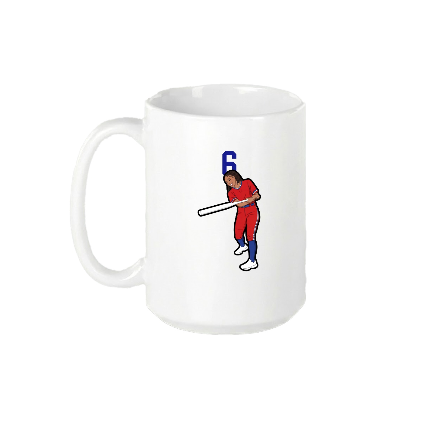15oz Coffee Mug — Number Top in White