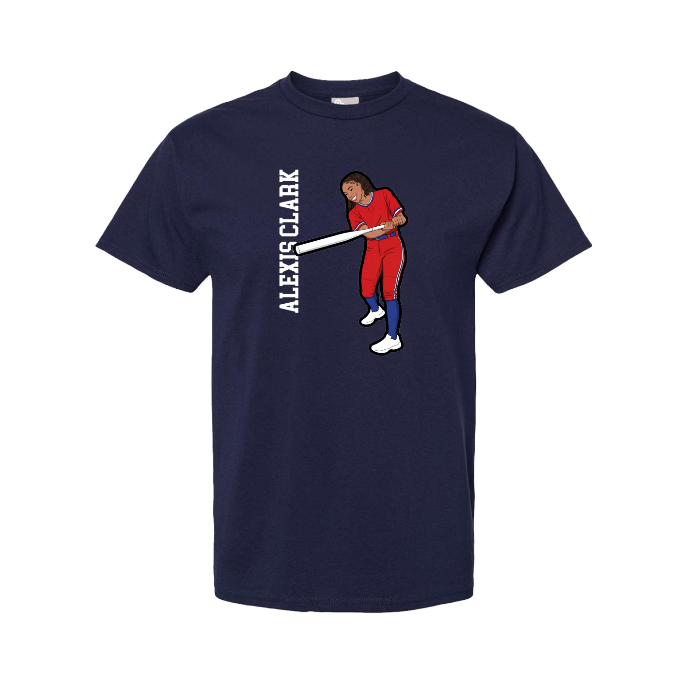 Tee — Name Vertical in Navy