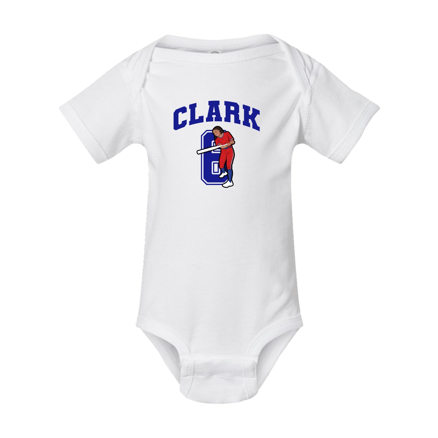 Baby Onesie — Number in White