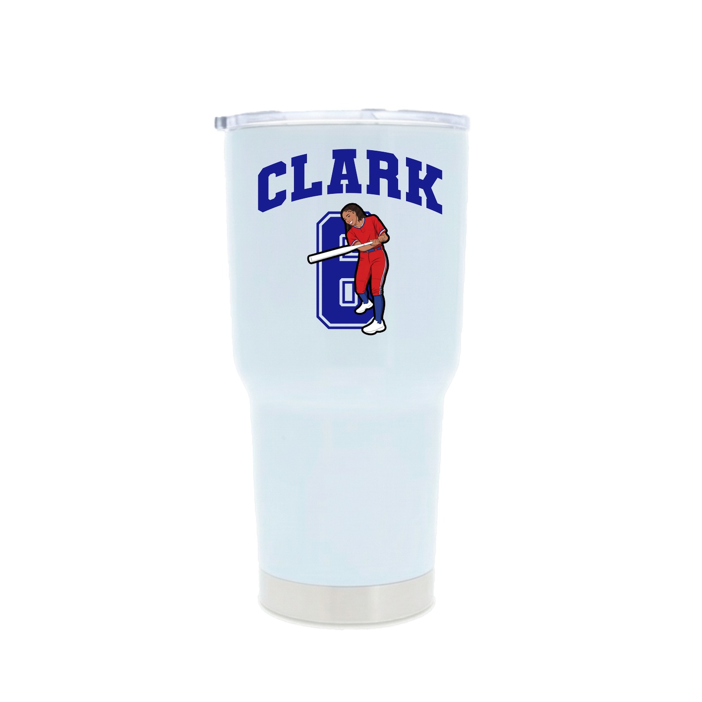 30oz Stainless Steel Tumbler — Number in White