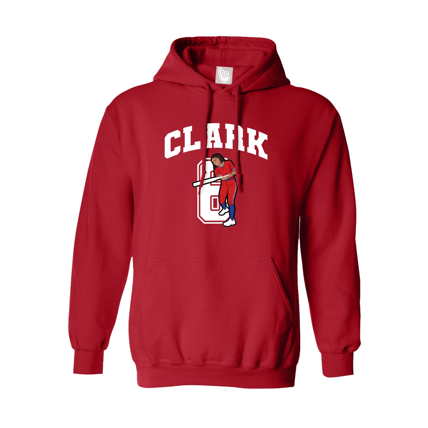 Hoodie — Number in Red