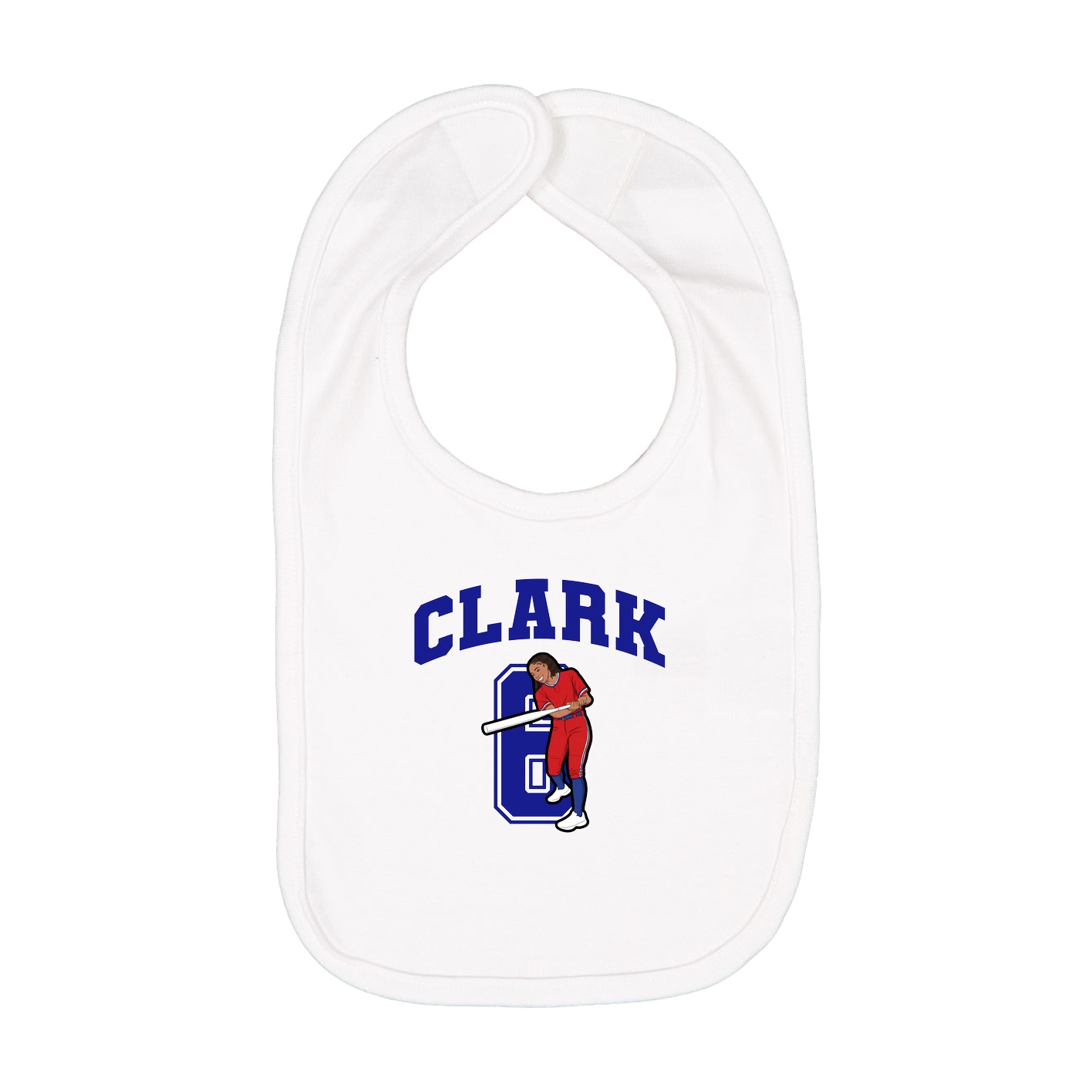 Infant Bib — Number in White