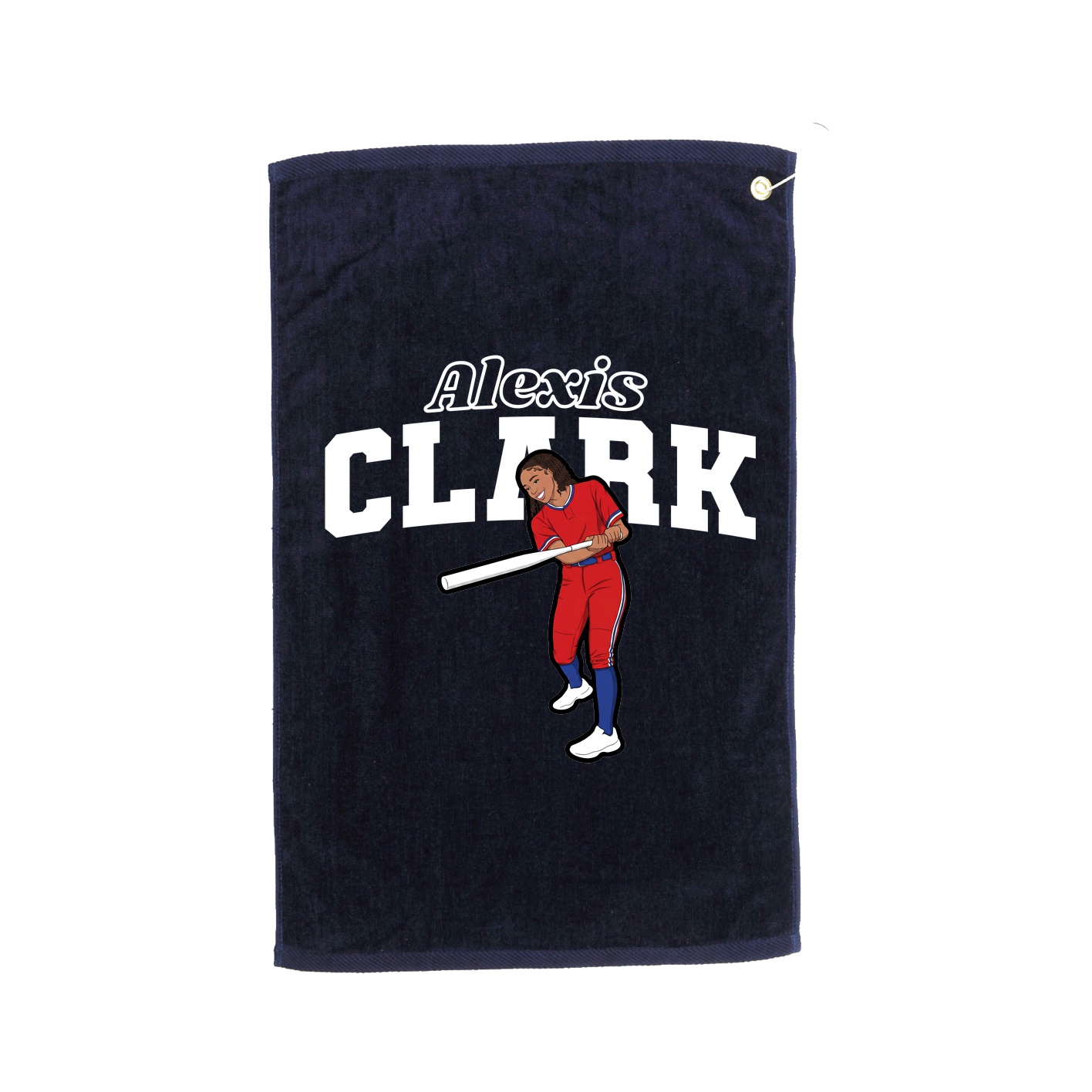 Golf Towel — Name Arch in Navy