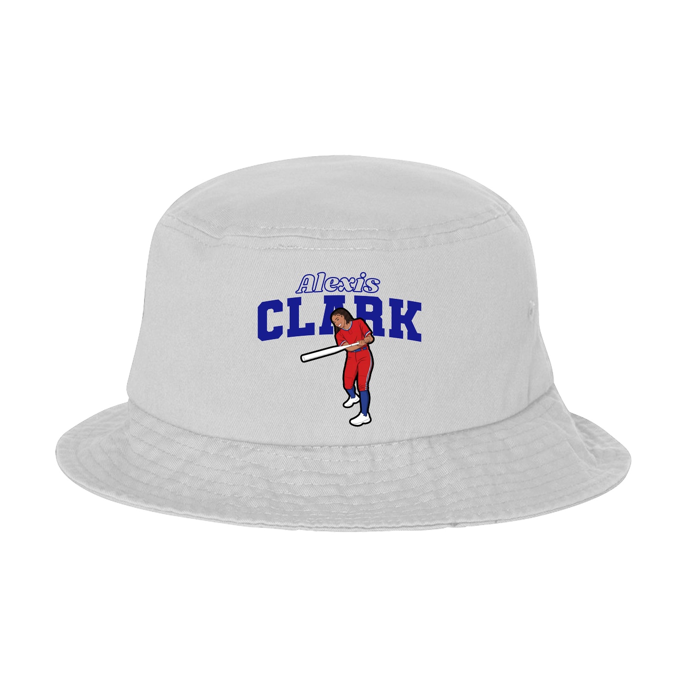 Bucket Cap — Name Arch in White