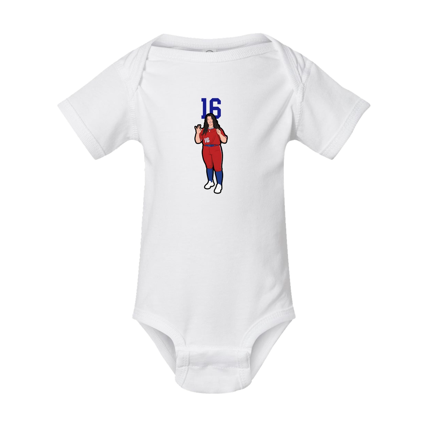 Baby Onesie — Number Top in White