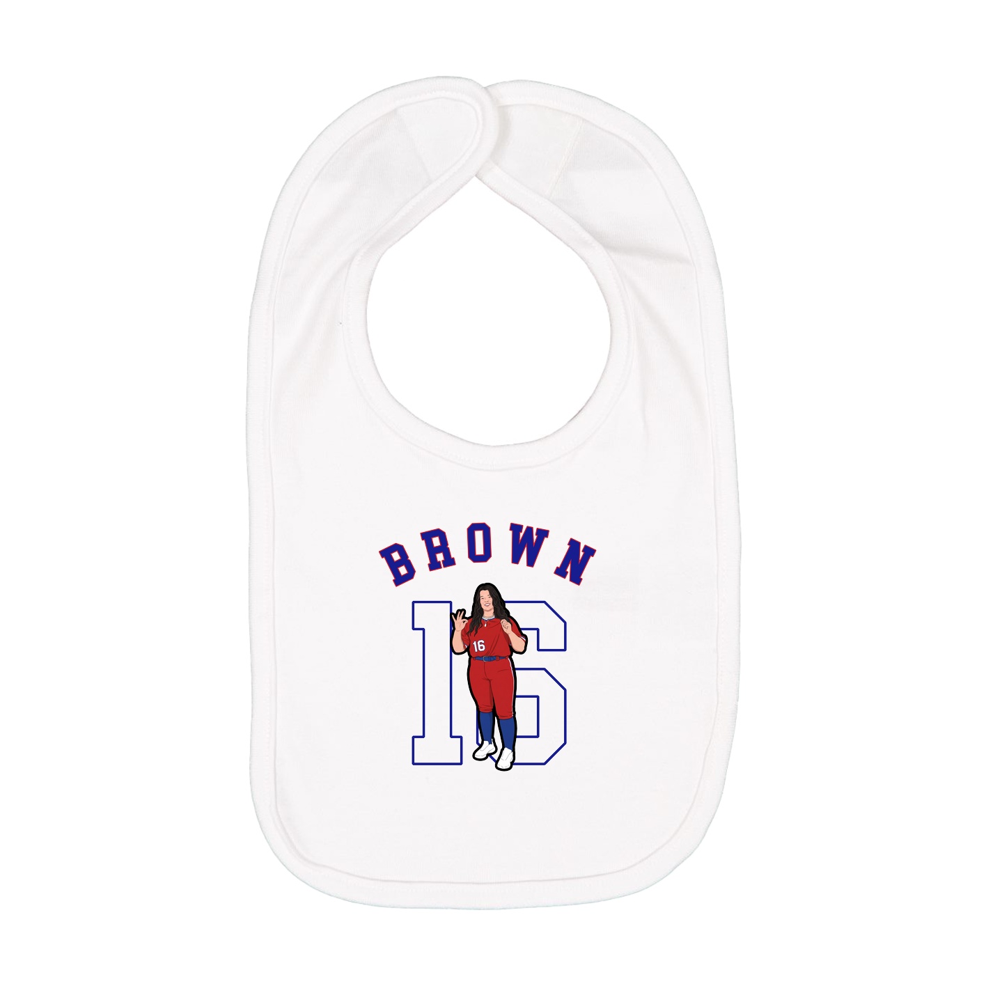 Infant Bib — Shirsey Arch in White
