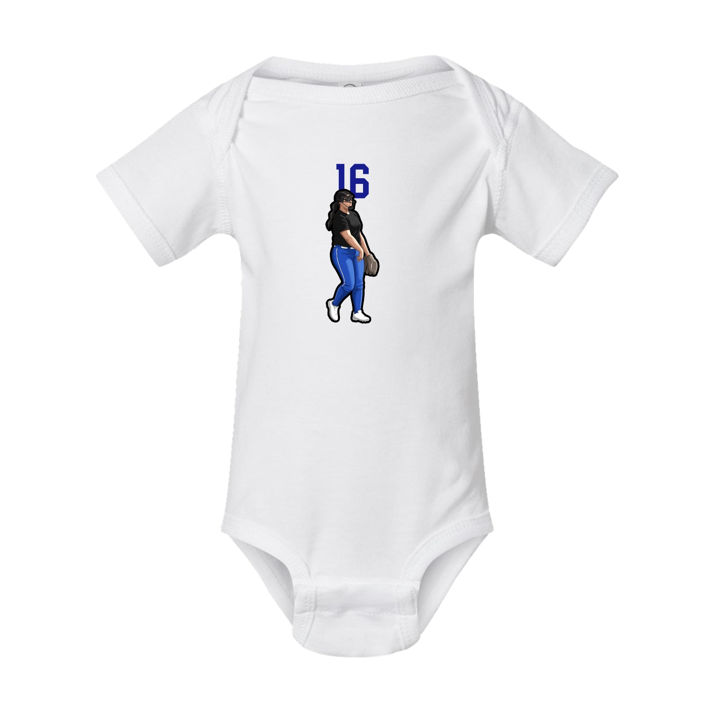 Baby Onesie — Number Top in White