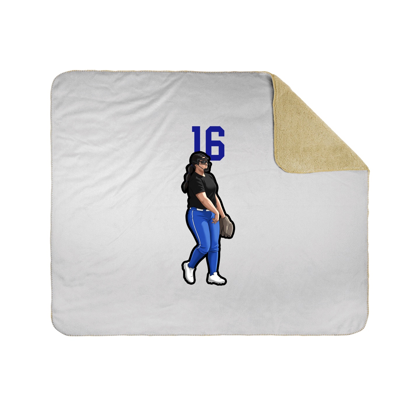 Throw Blanket — Number Top in White