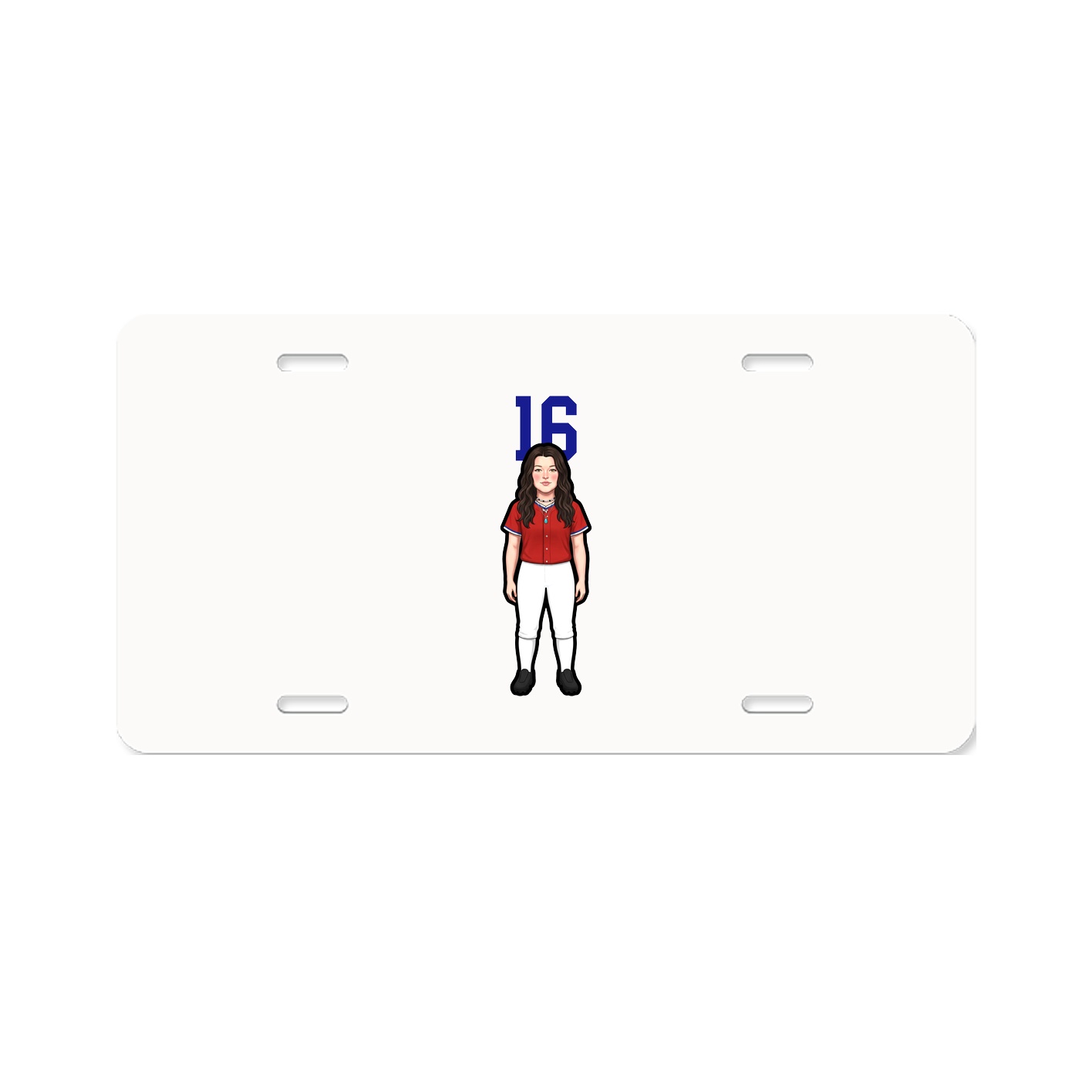 License Plate — Number Top in Classic