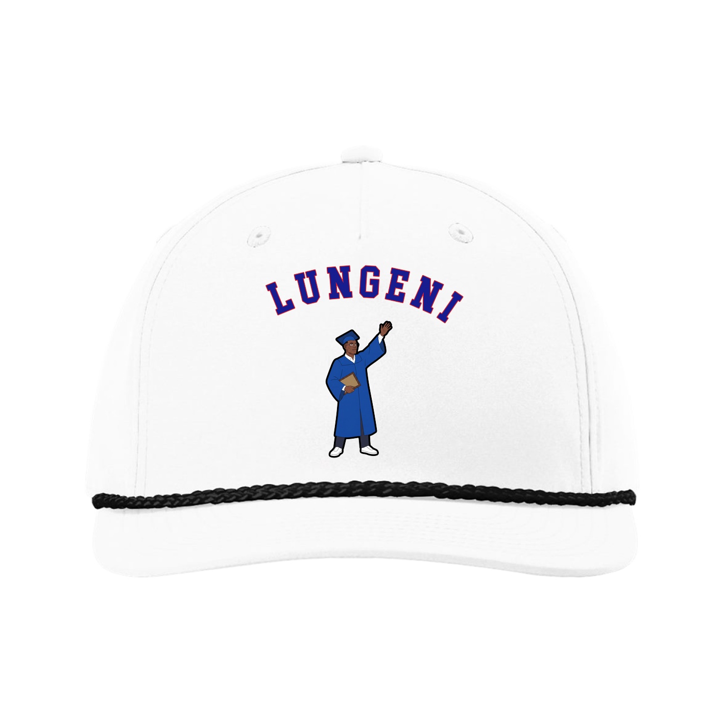 Five-Panel Classic Rope Cap — Shirsey Arch in White