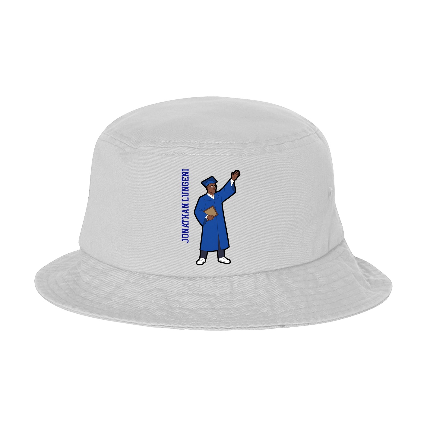 Bucket Cap — Name Vertical in White