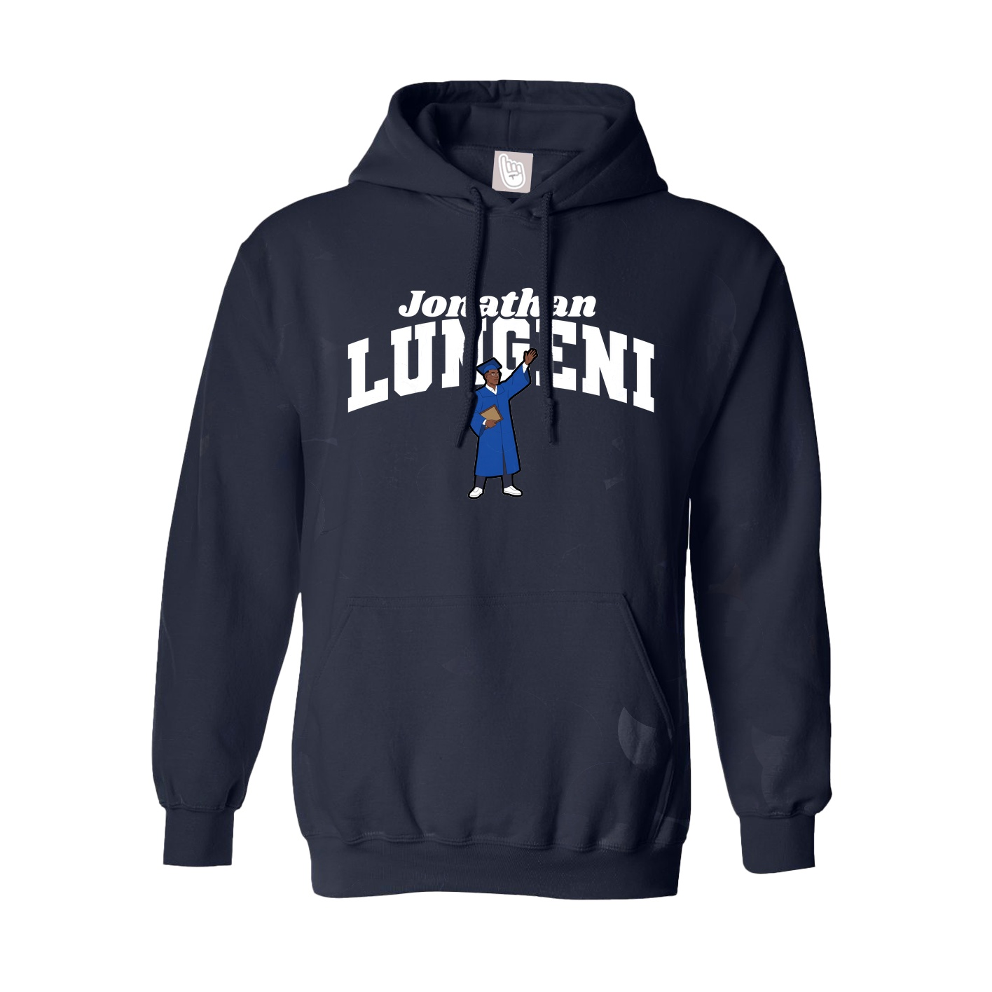 Youth Hoodie — Signature Arch in Navy
