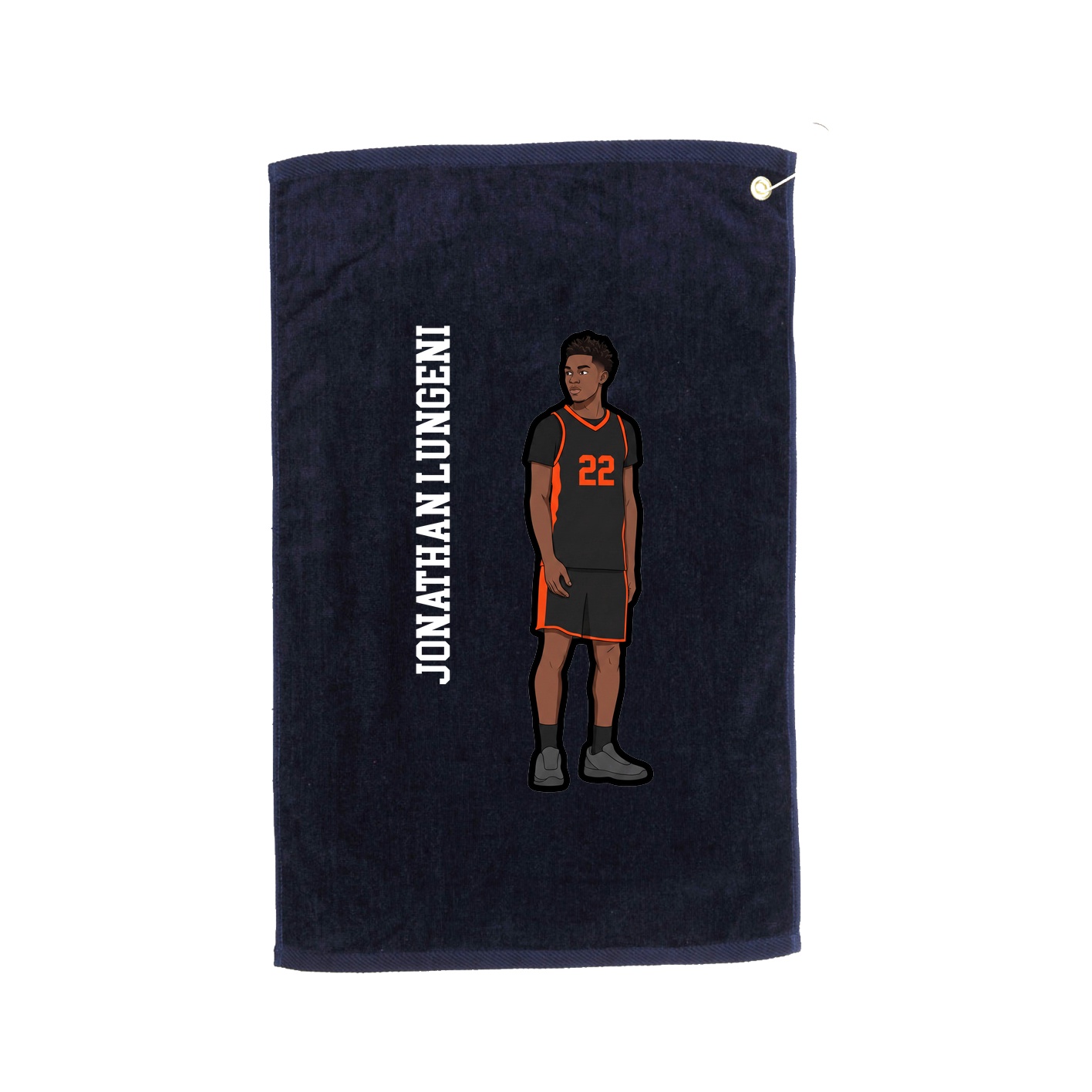 Golf Towel — Name Vertical in Navy