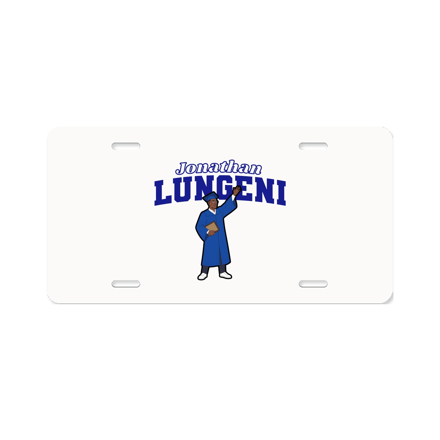 License Plate — Name Arch in Classic