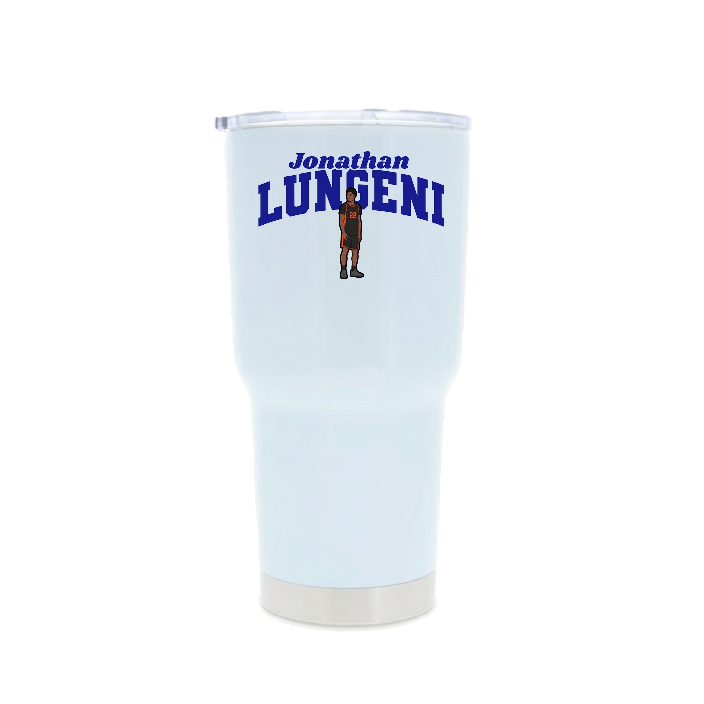 30oz Stainless Steel Tumbler — Signature Arch in White