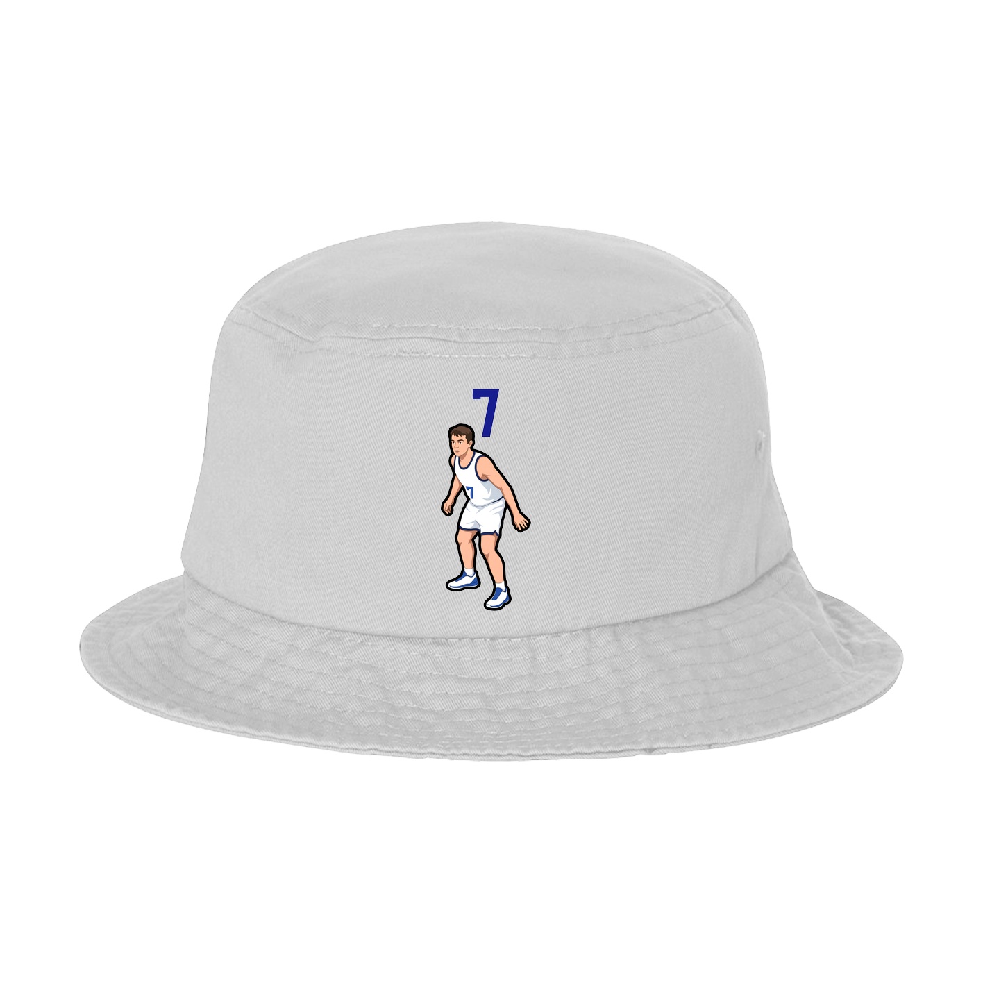 Bucket Cap — Number Top in White