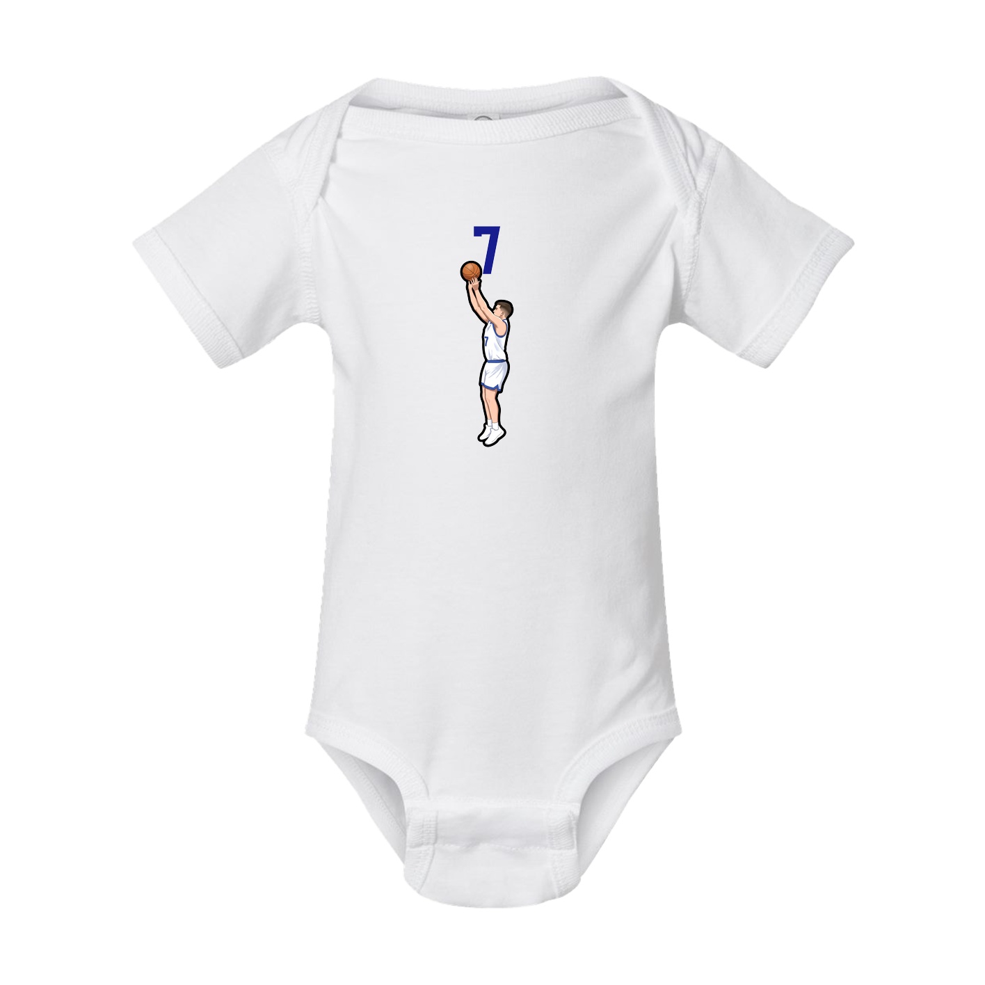 Baby Onesie — Number Top in White