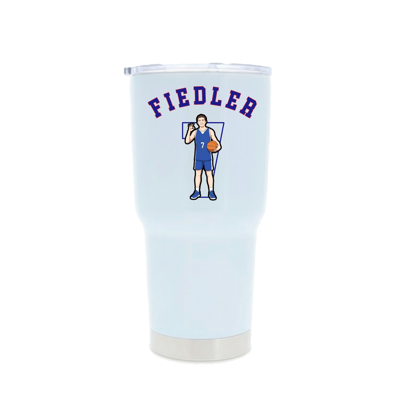 30oz Stainless Steel Tumbler — Shirsey Arch in White