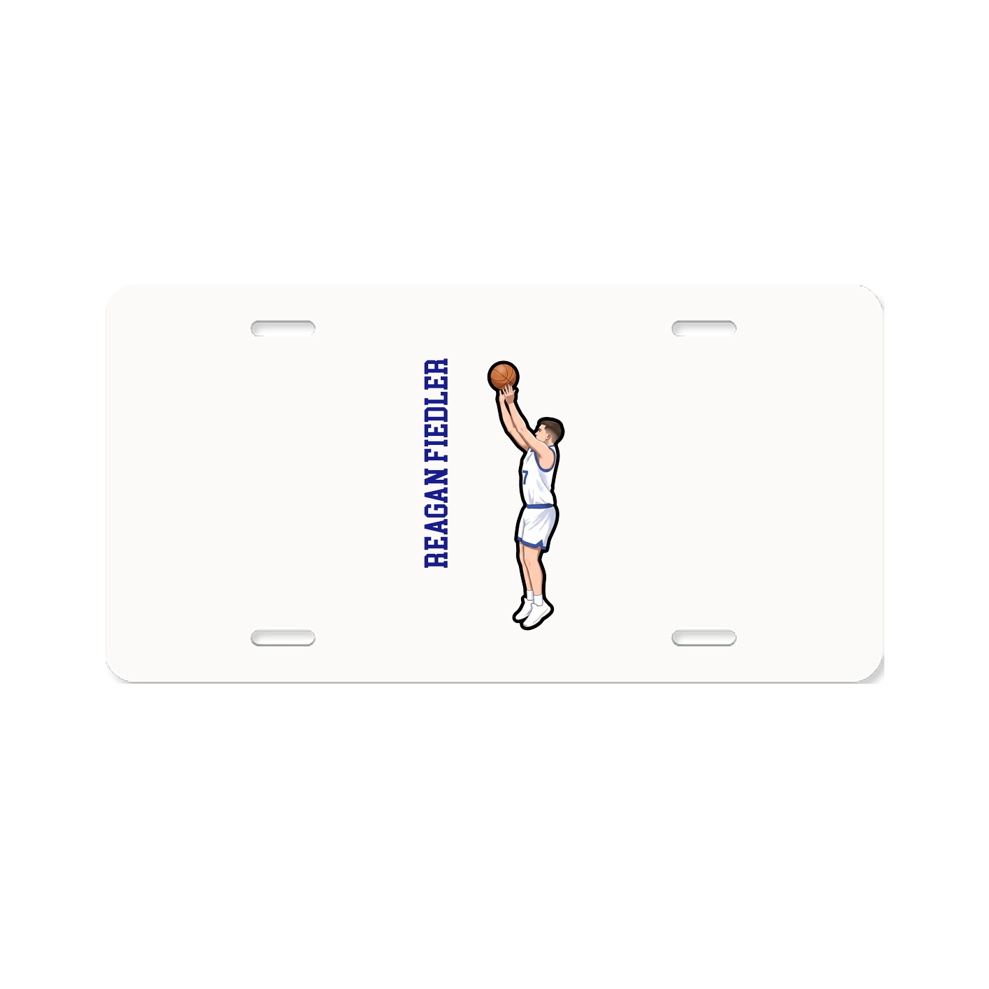 License Plate — Name Vertical in Classic