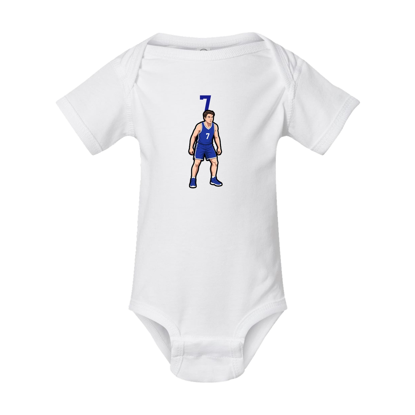 Baby Onesie — Number Top in White