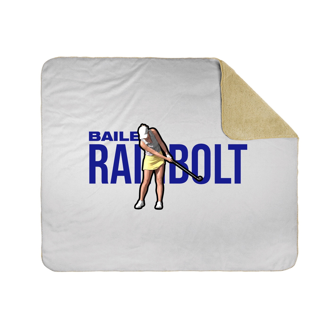Throw Blanket — Player Name in White