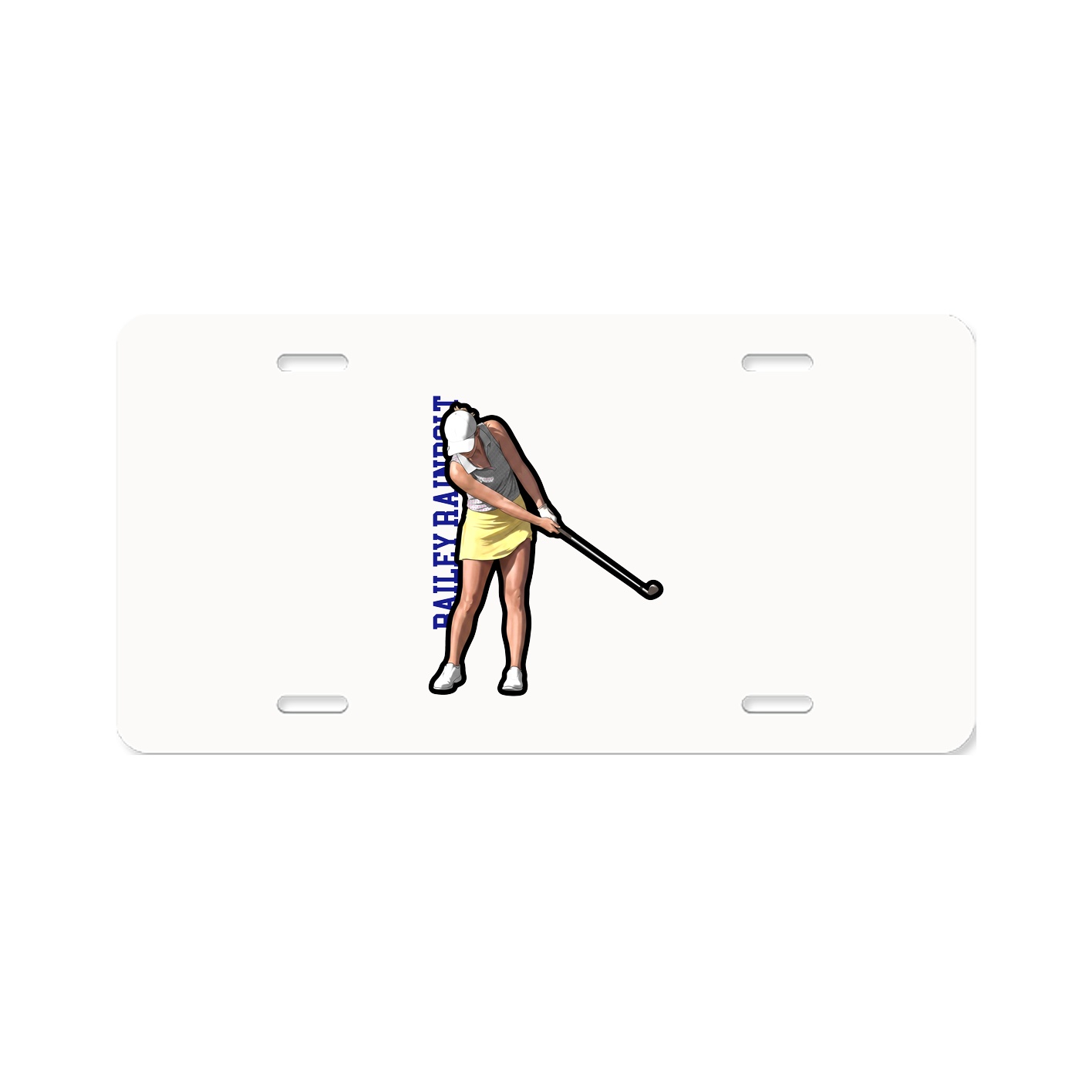 License Plate — Name Vertical in Classic