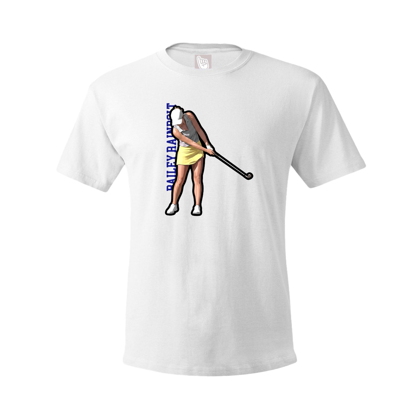 Youth Tee — Name Vertical in White