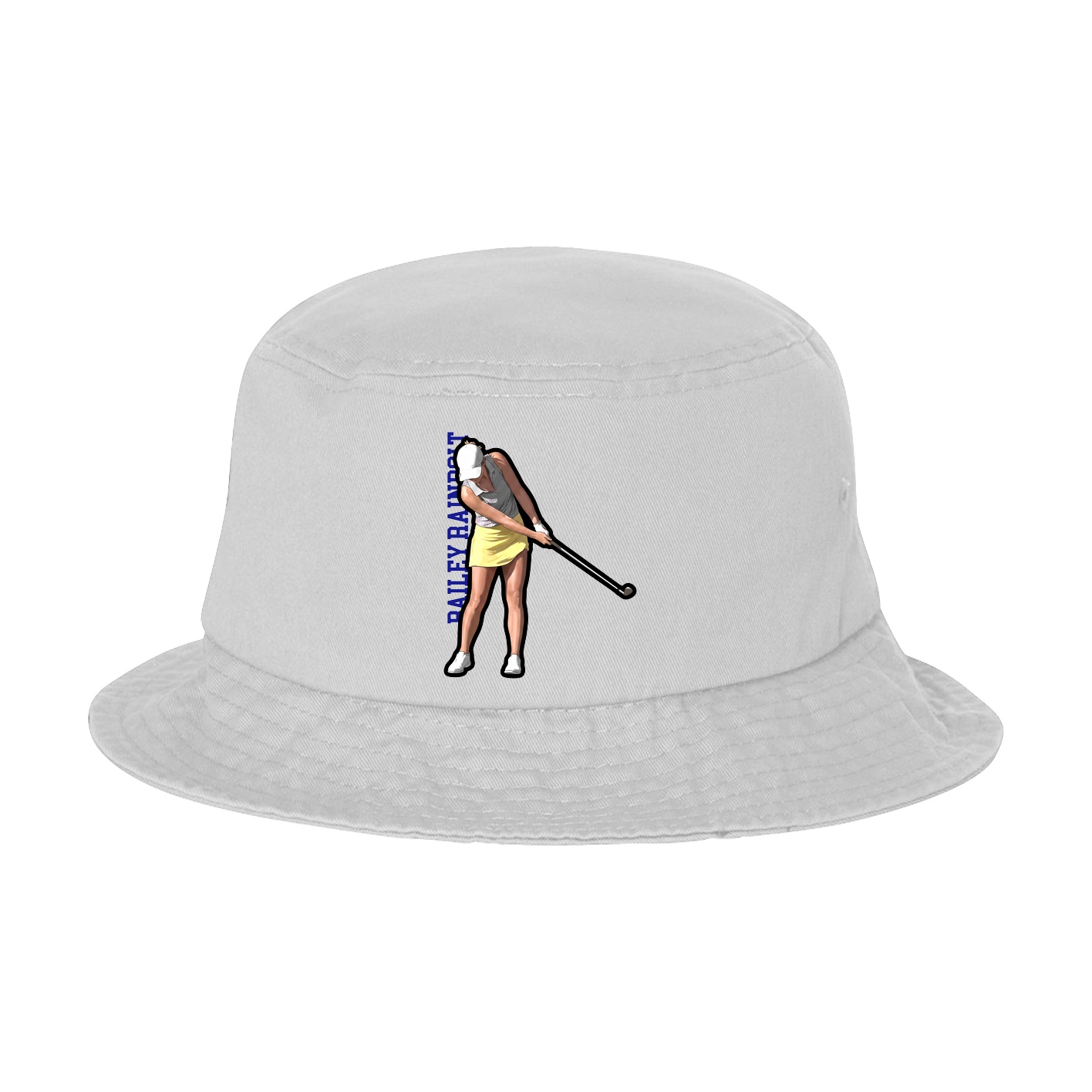 Bucket Cap — Name Vertical in White
