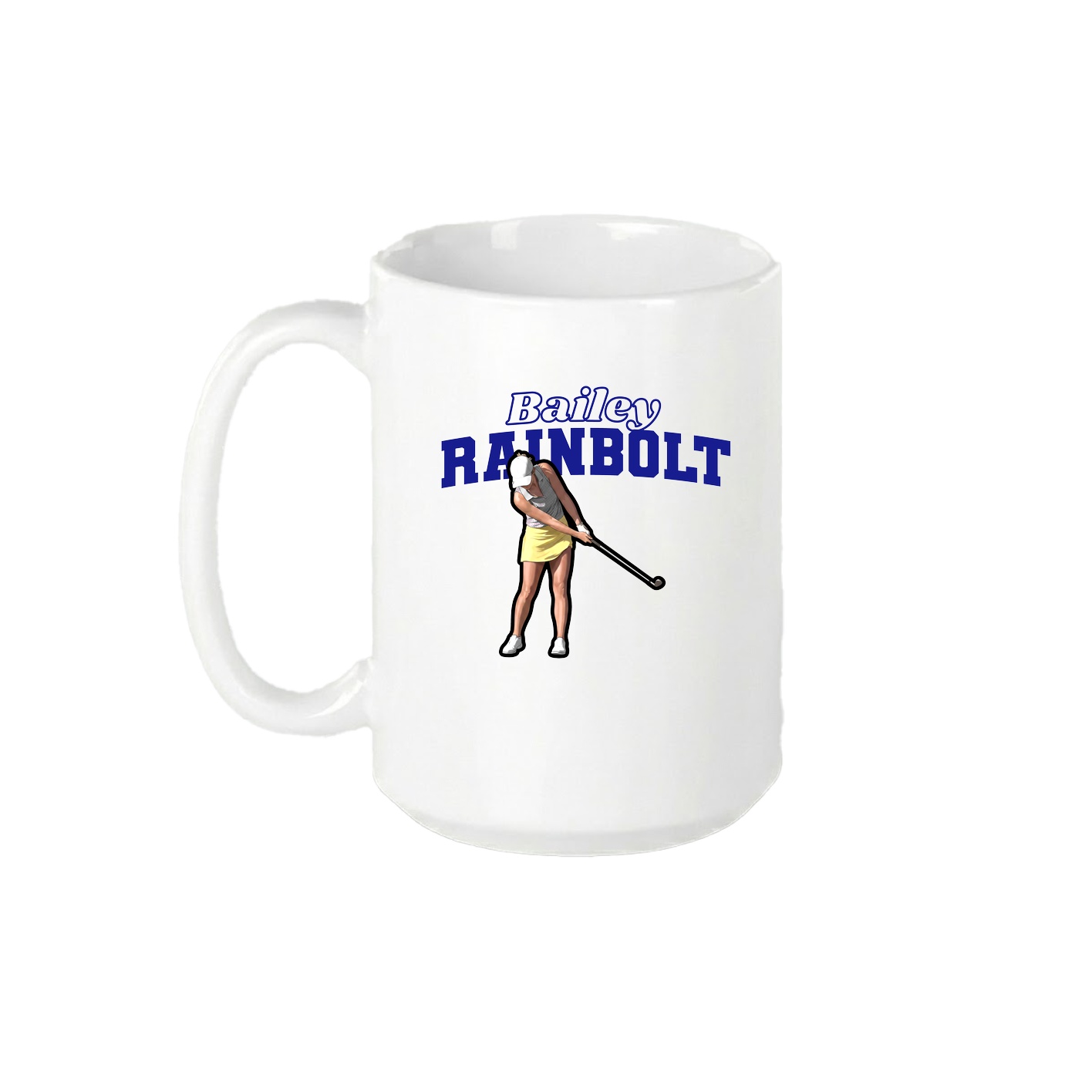 15oz Coffee Mug — Name Arch in White