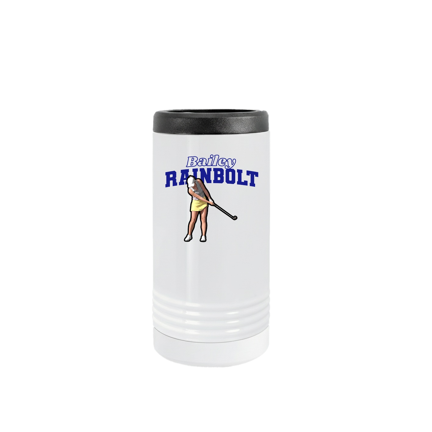 Slim Beverage Holder — Name Arch in White